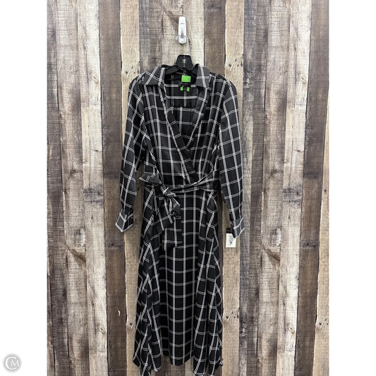 Dress Casual Midi By Tahari In Black & White, Size: 12