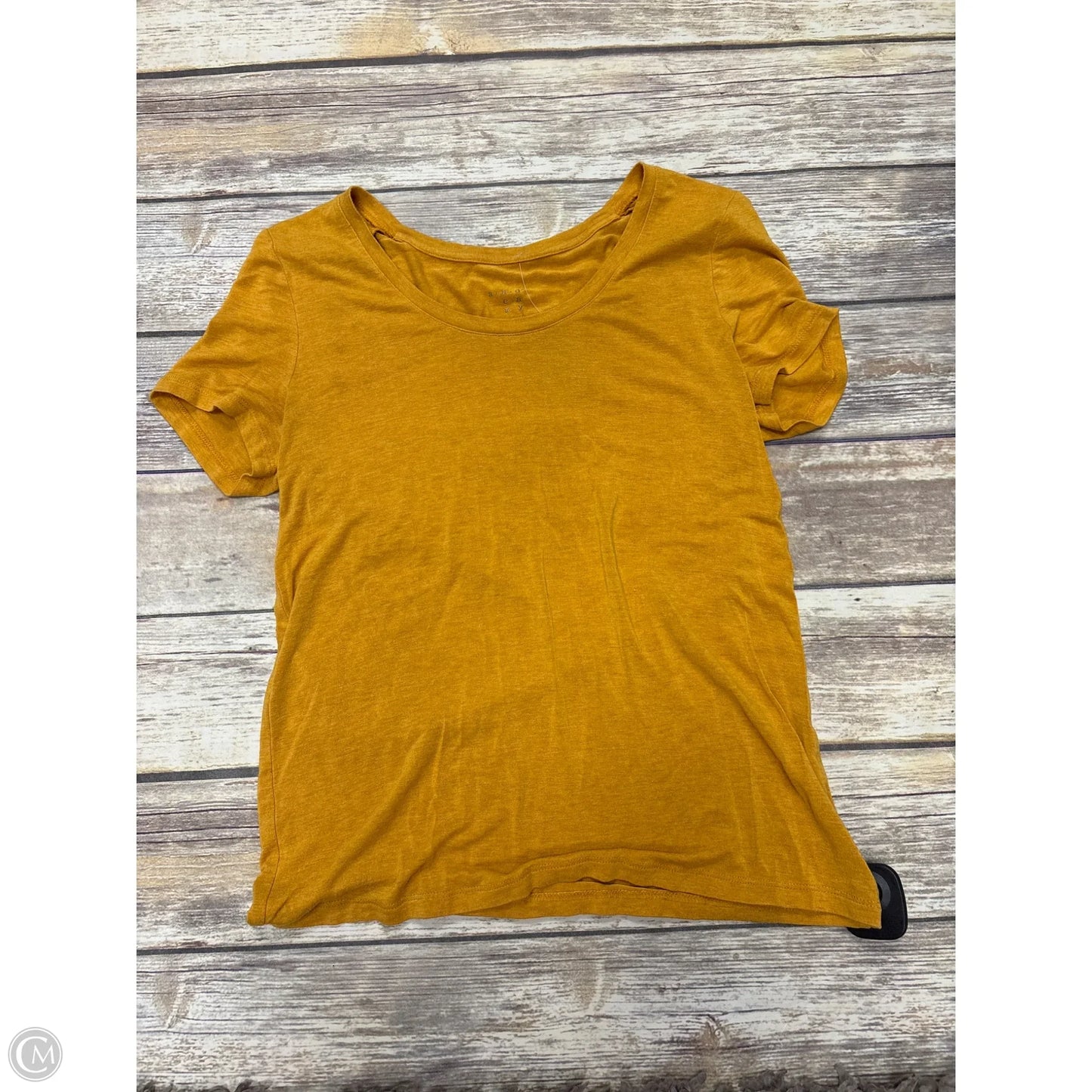 Top Short Sleeve Basic By A New Day In Gold, Size: Xs