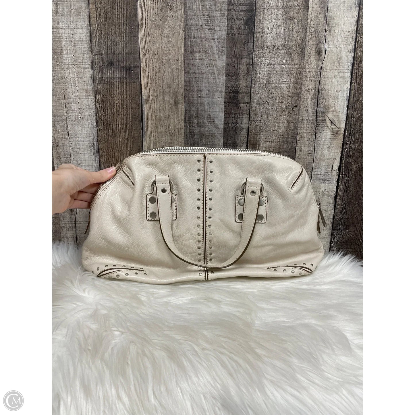 Handbag Leather By Michael By Michael Kors, Size: Medium