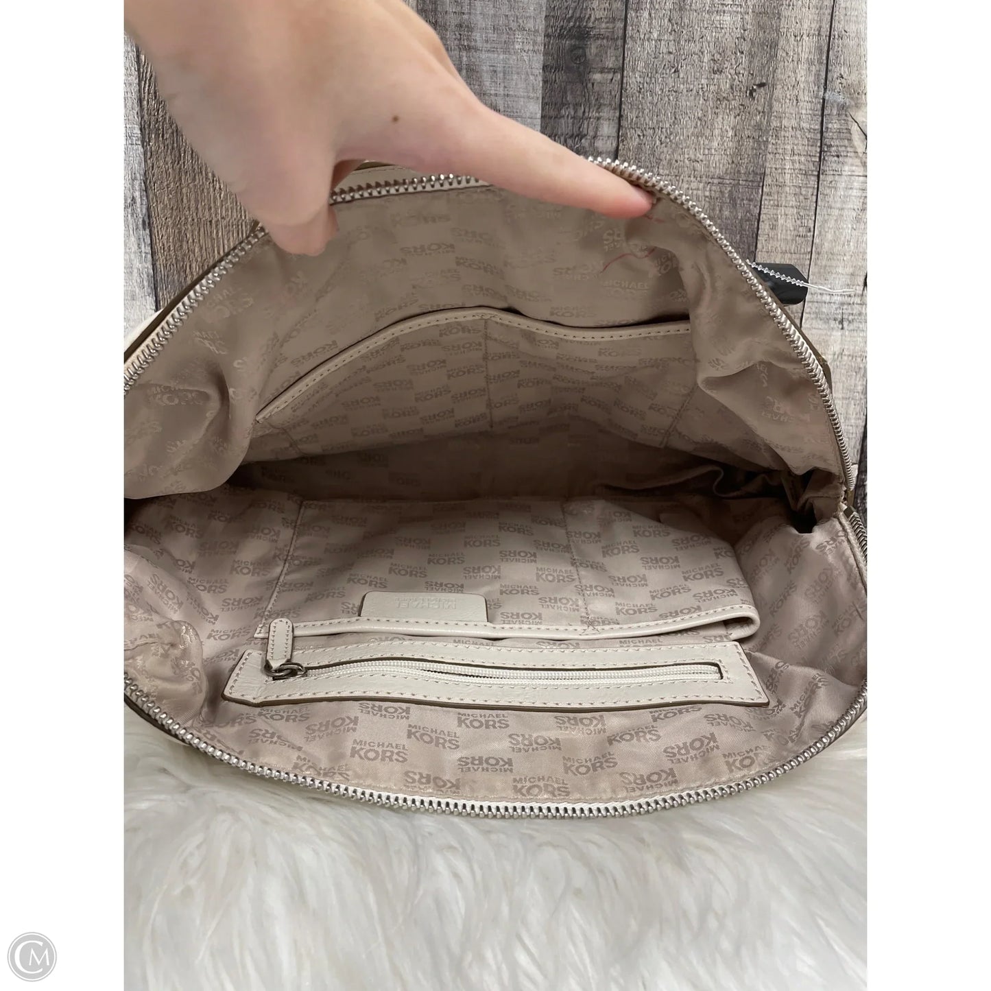 Handbag Leather By Michael By Michael Kors, Size: Medium