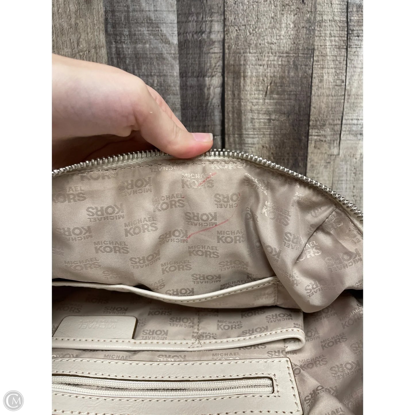 Handbag Leather By Michael By Michael Kors, Size: Medium