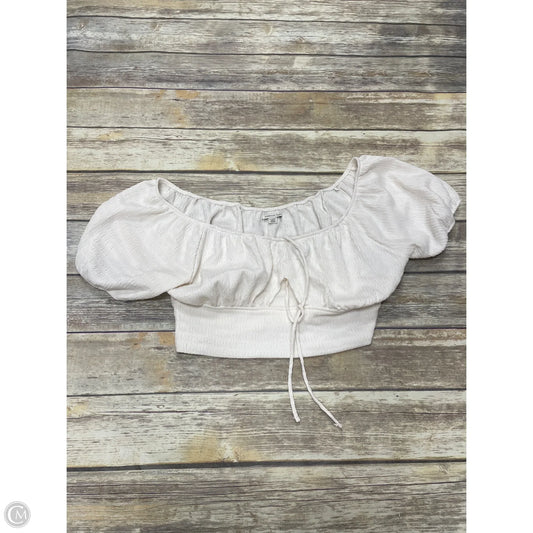 Top Short Sleeve By American Eagle In Ivory, Size: Xl