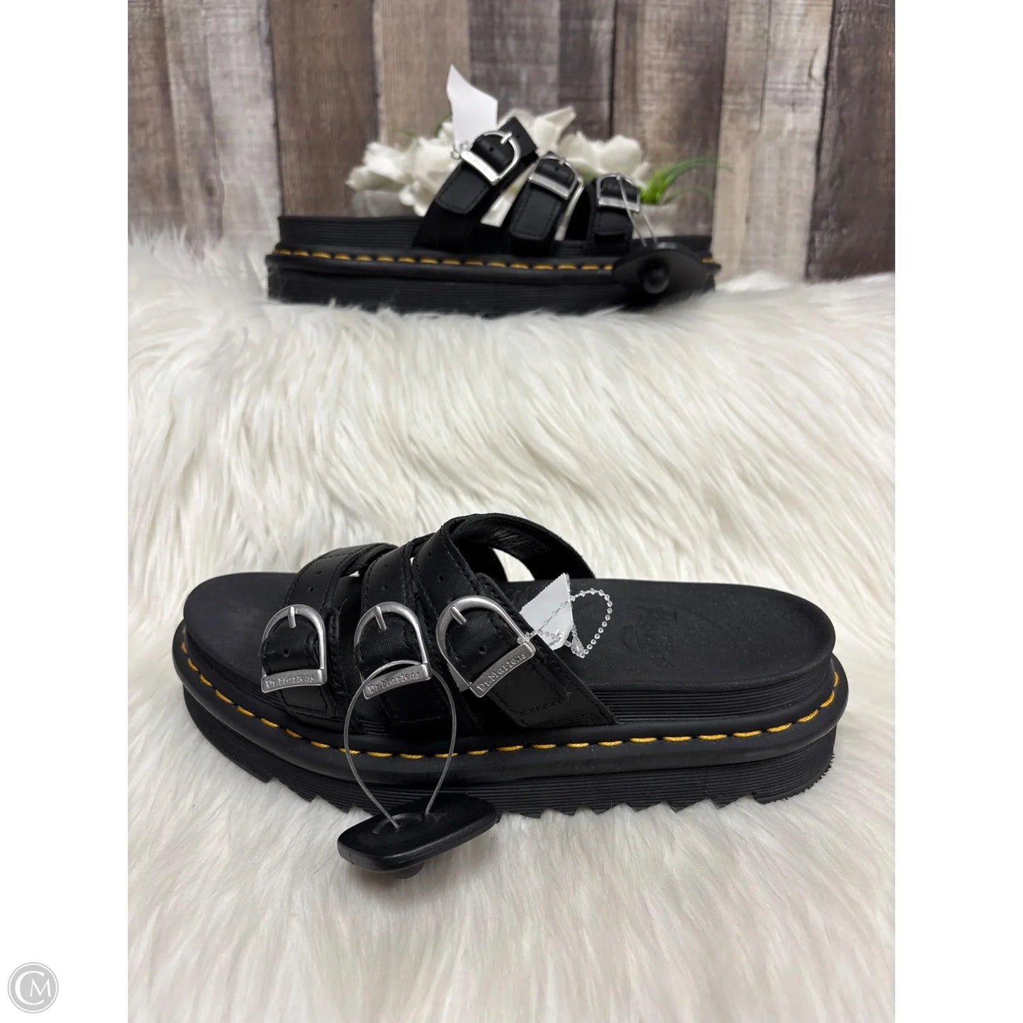 Sandals Heels Platform By Dr Martens In Black, Size: 8