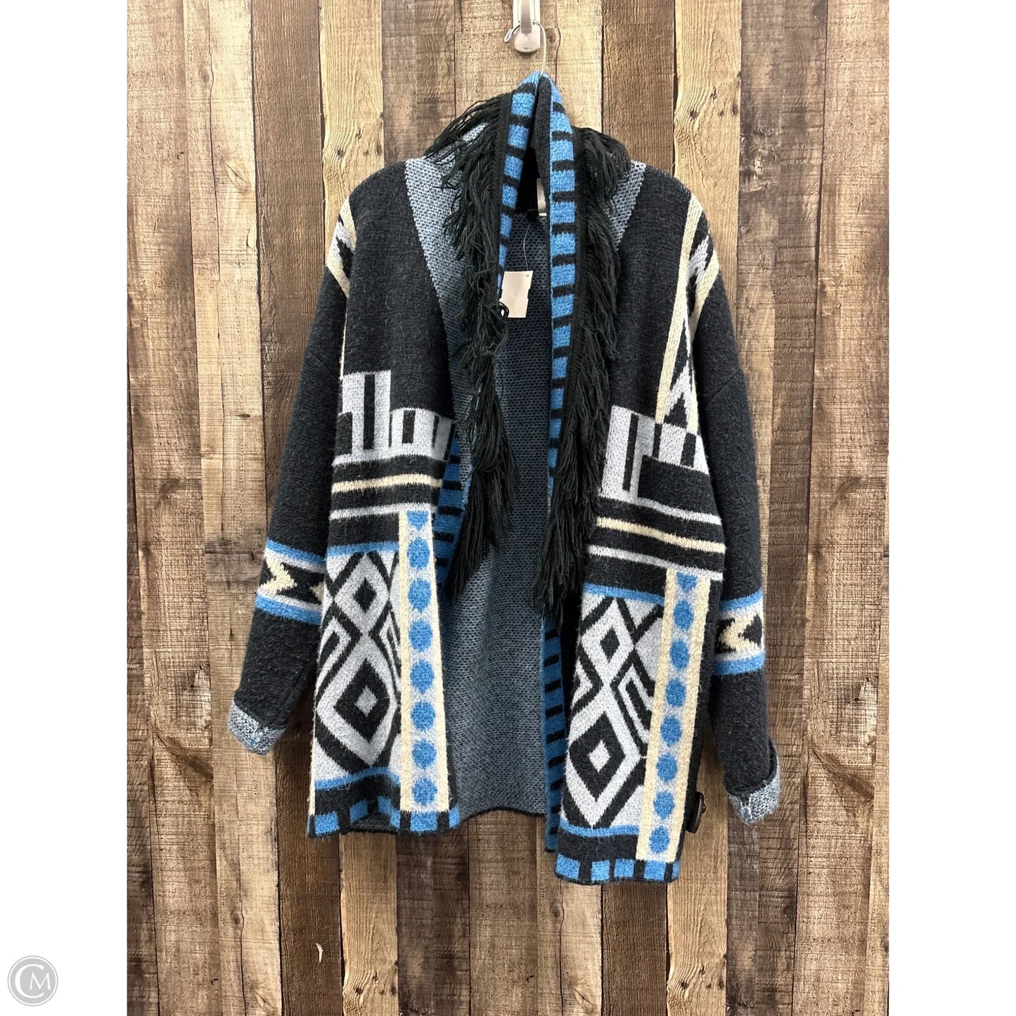 Sweater Cardigan By Divided In Blue, Size: S