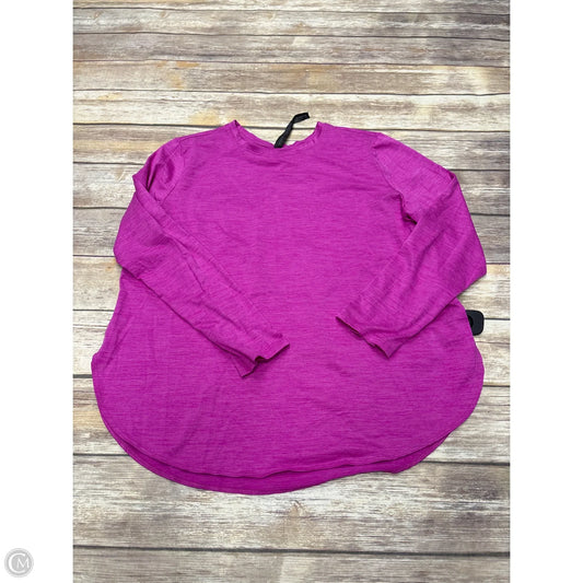 Athletic Top Long Sleeve Crewneck By Skechers In Pink, Size: Xl