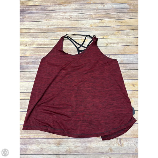 Athletic Tank Top By Maurices In Maroon, Size: 3x