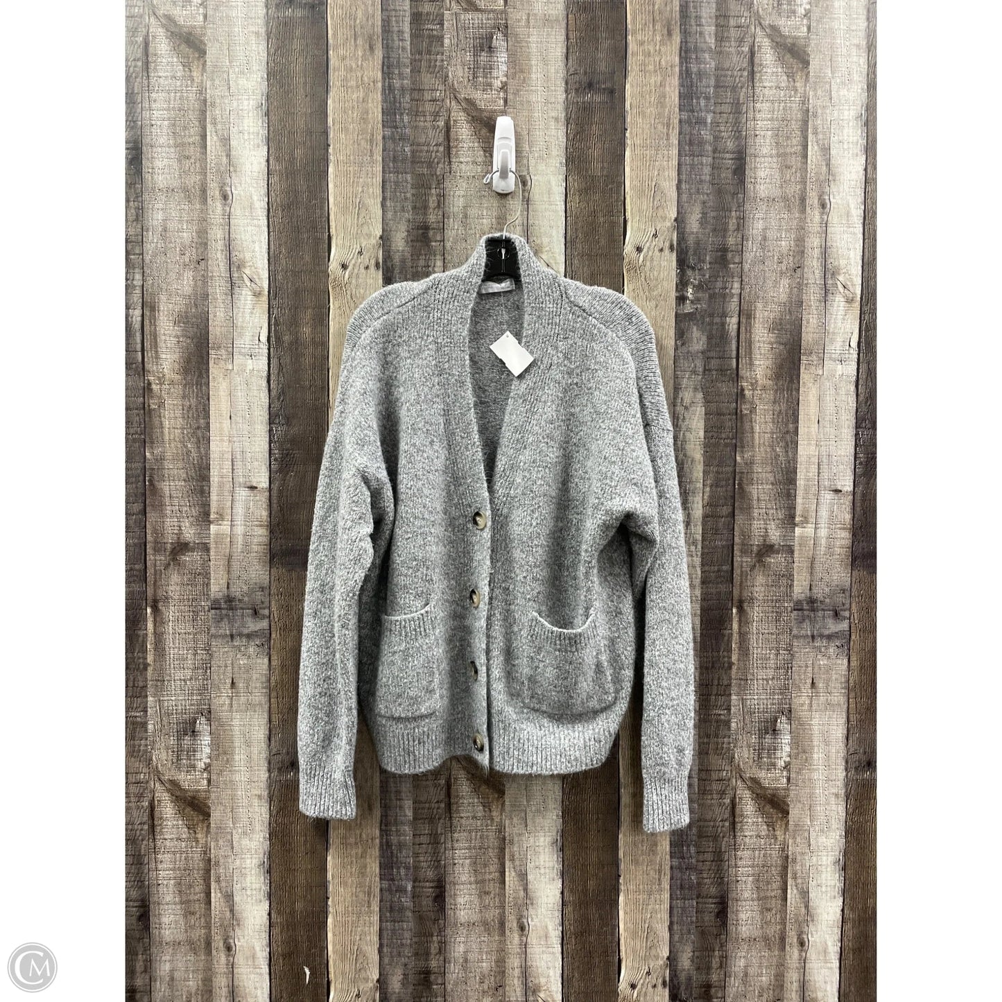 Sweater Cardigan By Primark In Grey, Size: L