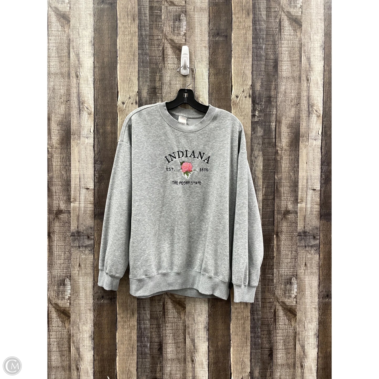 Sweatshirt Crewneck By Cmf In Grey, Size: M