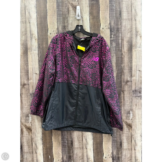 Athletic Jacket By New Balance In Black & Pink, Size: 2x