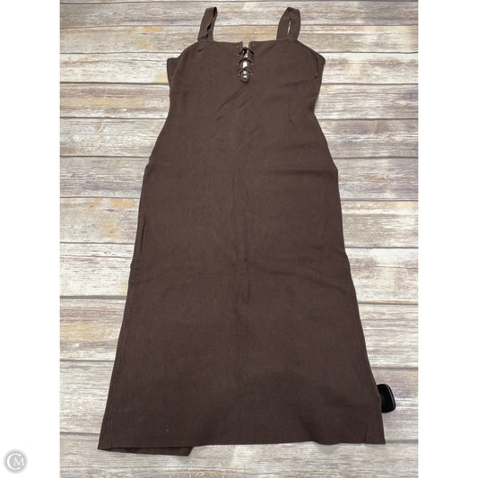 Dress Casual Midi By H&m In Brown, Size: L