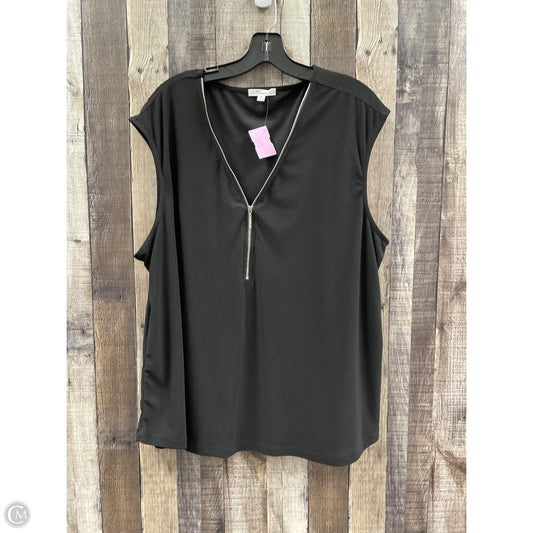 Top Short Sleeve By 89th And Madison In Black, Size: 2x