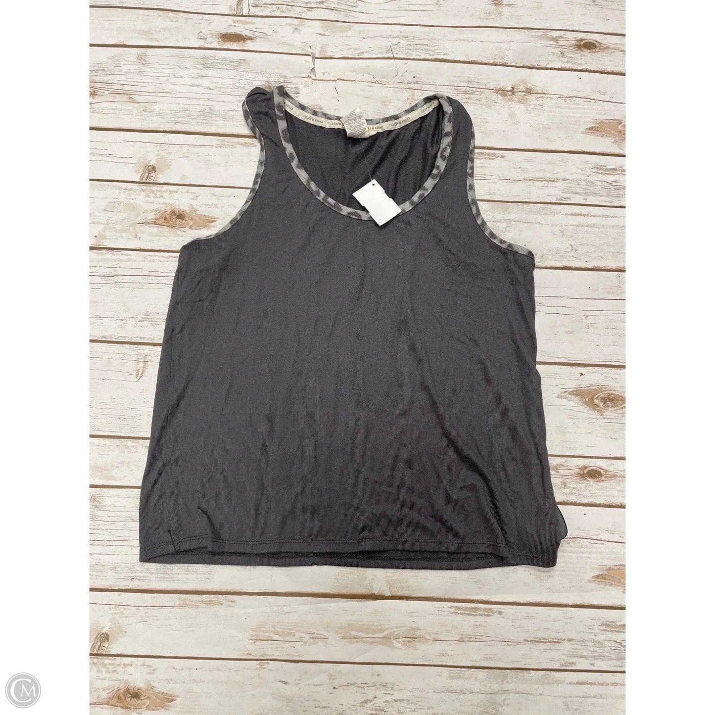 Top Sleeveless By Lucky Brand In Grey, Size: L