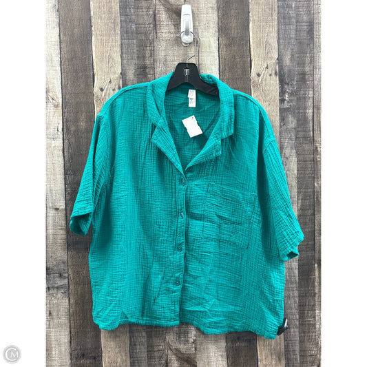 Top Short Sleeve By Stars Above In Green, Size: L