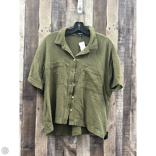 Top Short Sleeve By Madewell In Green, Size: L