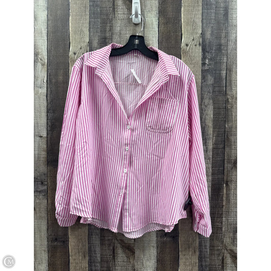 Top Long Sleeve By Cmf In Striped Pattern, Size: M