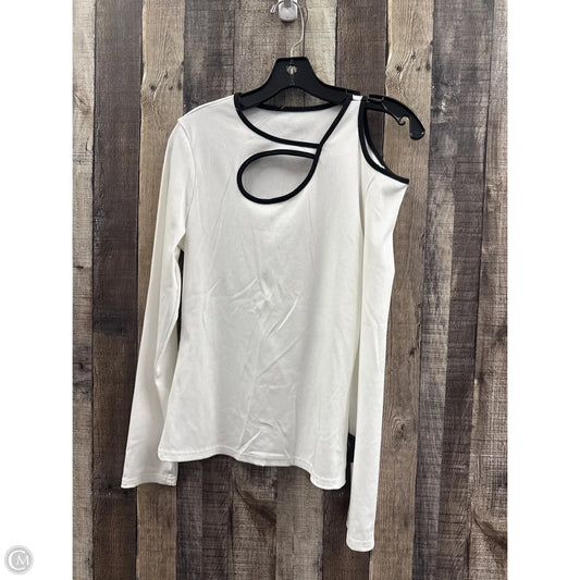 Top Long Sleeve By Cmf In White, Size: M