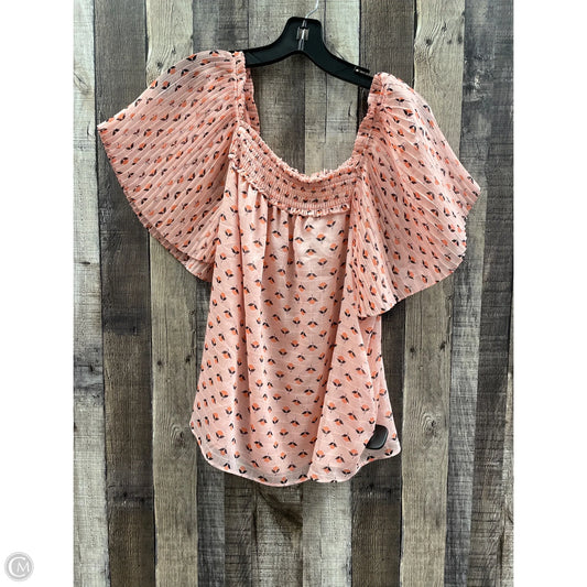 Top Short Sleeve By Ann Taylor In Floral Print, Size: M
