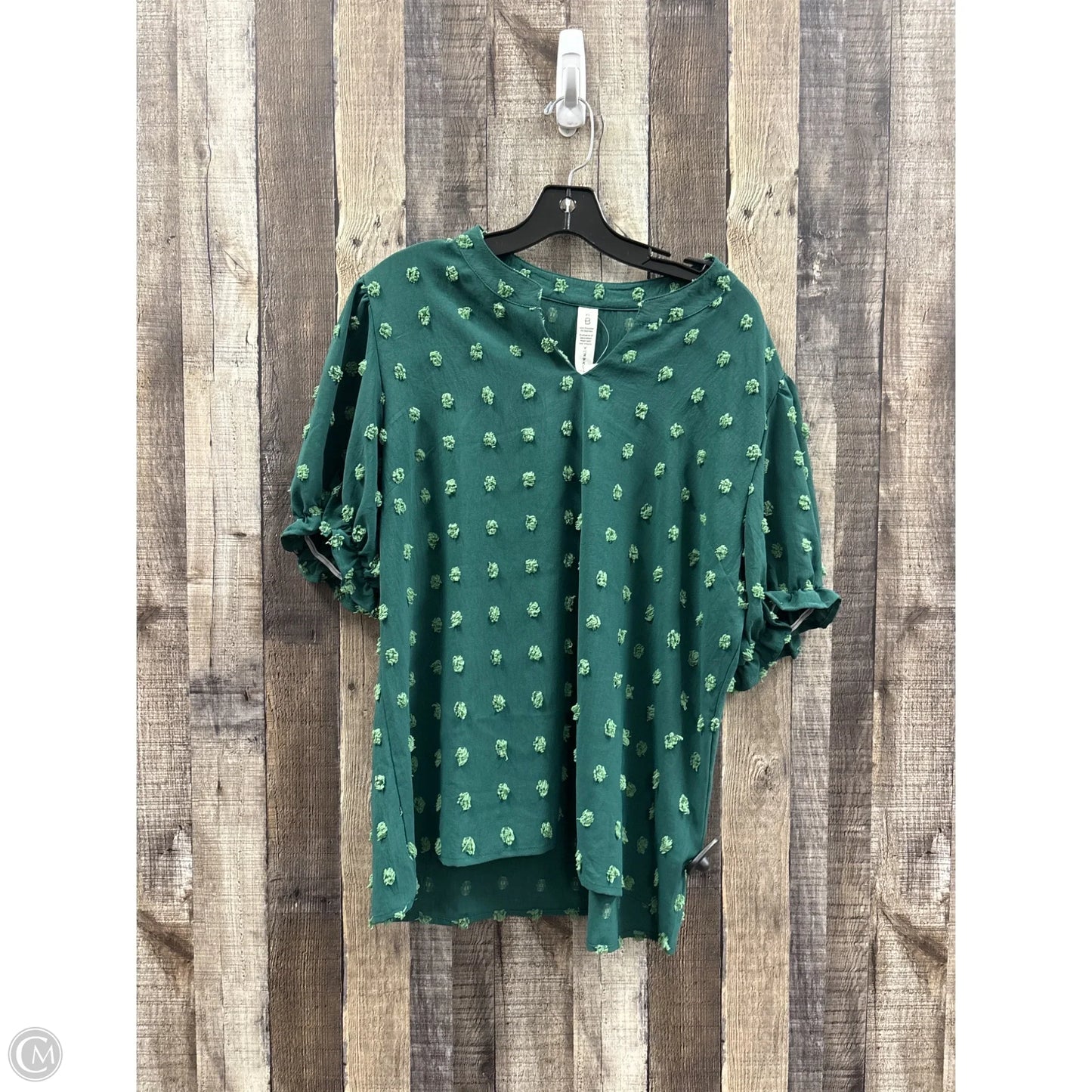 Top Short Sleeve By Cme In Green, Size: Xl