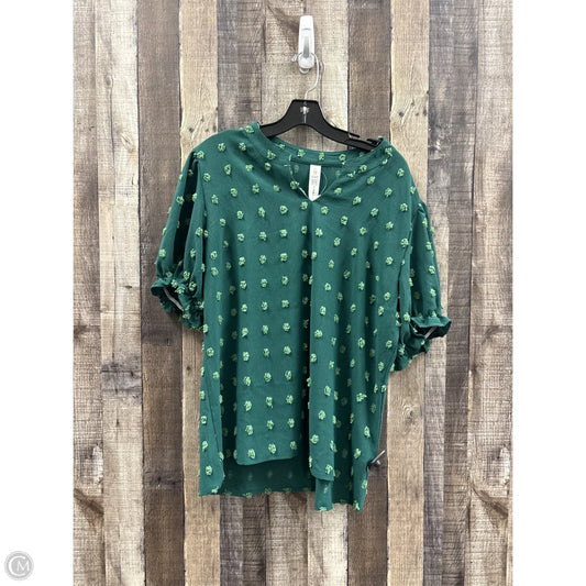 Top Short Sleeve By Cme In Green, Size: Xl