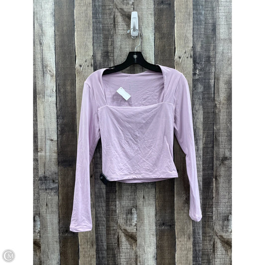 Top Long Sleeve By Cme In Purple, Size: M