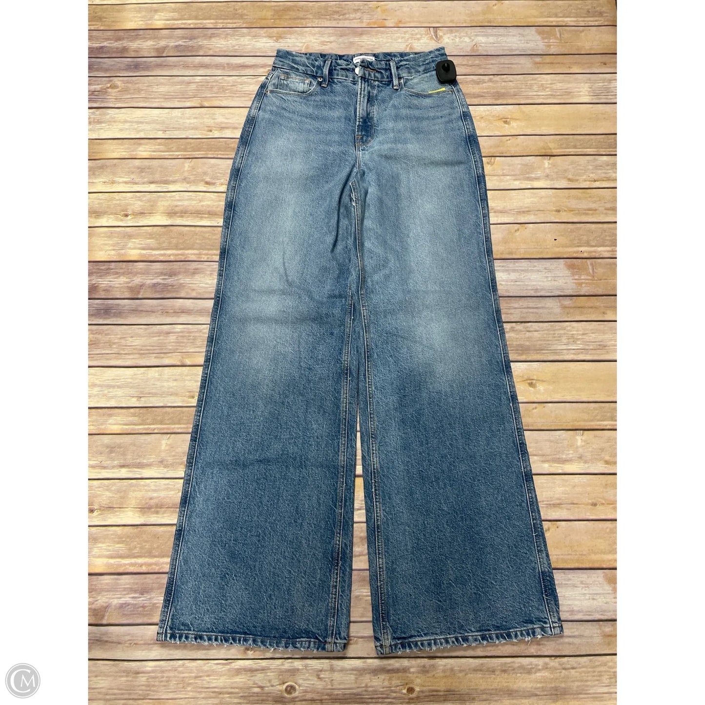 Jeans Wide Leg By Good American In Blue Denim, Size: 4