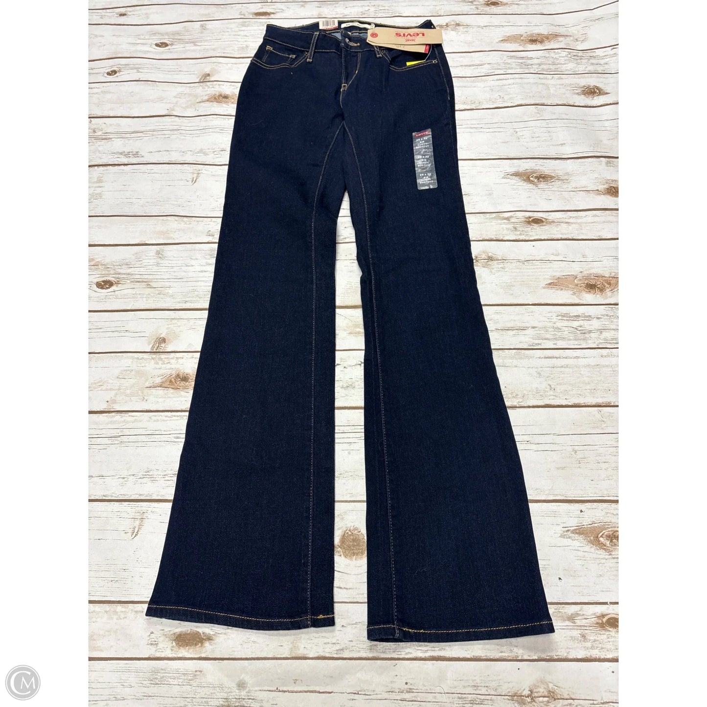 Jeans Boot Cut By Levis In Blue Denim, Size: 2