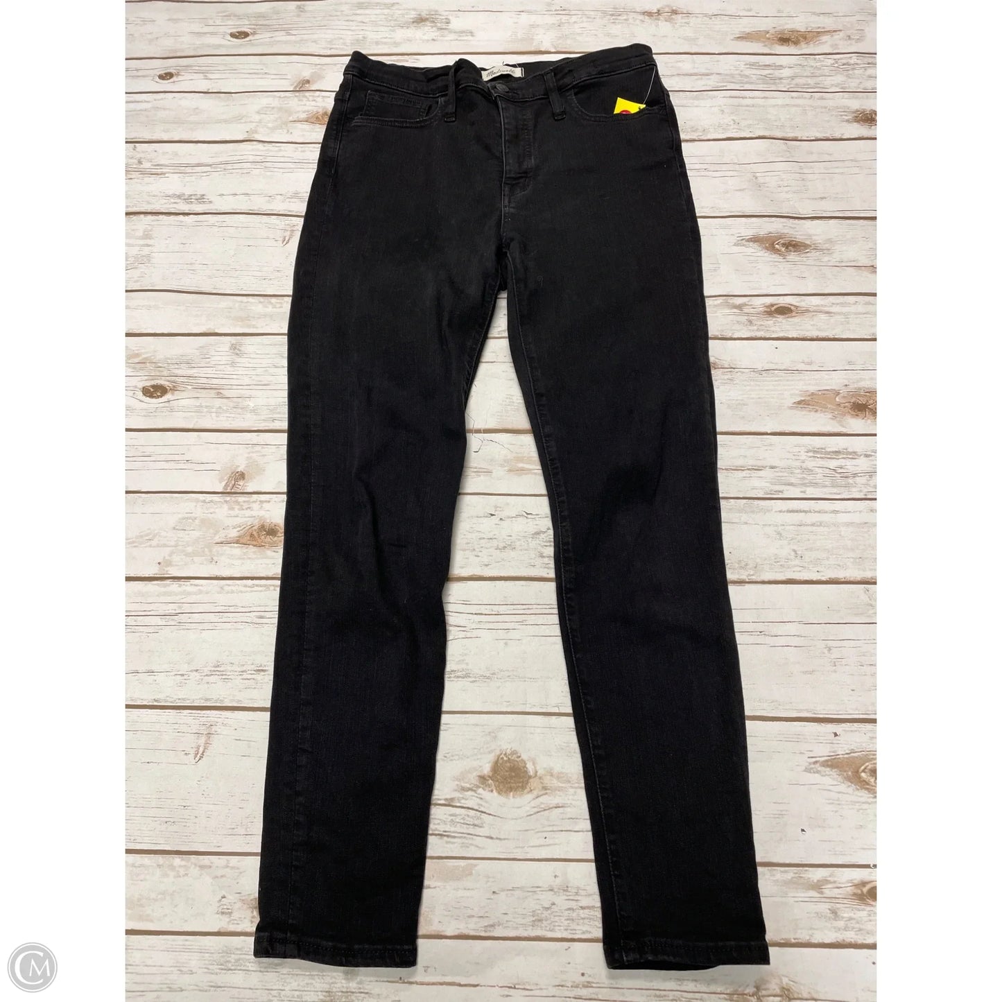 Jeans Skinny By Madewell In Black Denim, Size: 10