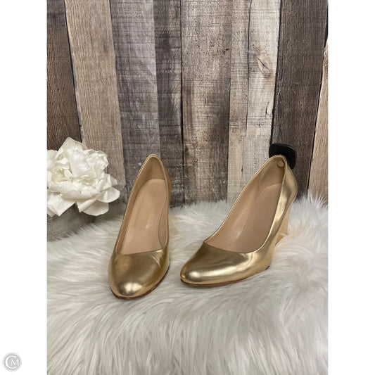 Shoes Heels Wedge By J. Crew In Gold, Size: 7