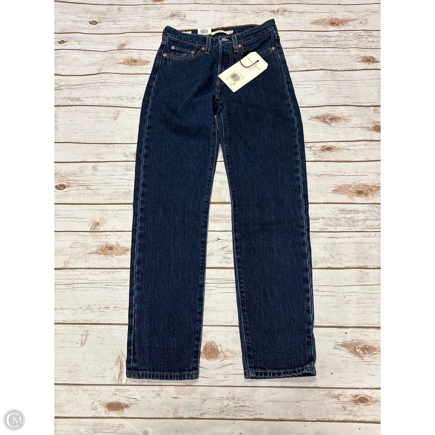 Jeans Straight By Levis In Blue Denim, Size: 0