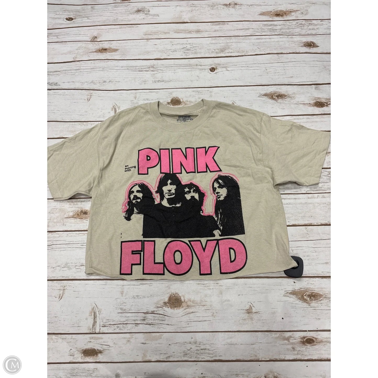 Top Short Sleeve Basic By Cme In Beige, Size: M