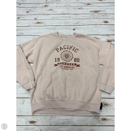 Sweatshirt Crewneck By Pacsun In Tan, Size: M
