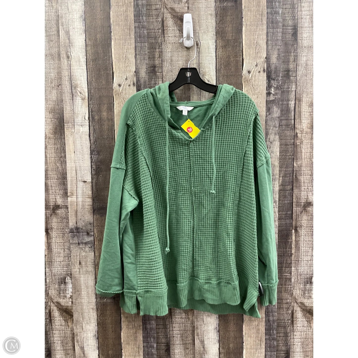 Sweatshirt Hoodie By Time And Tru In Green, Size: 3x