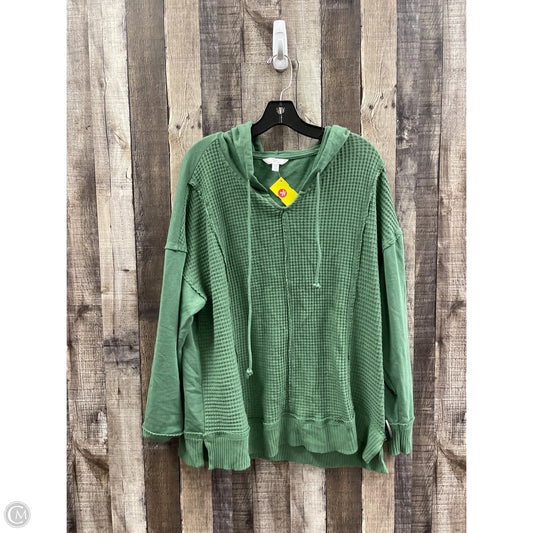 Sweatshirt Hoodie By Time And Tru In Green, Size: 3x