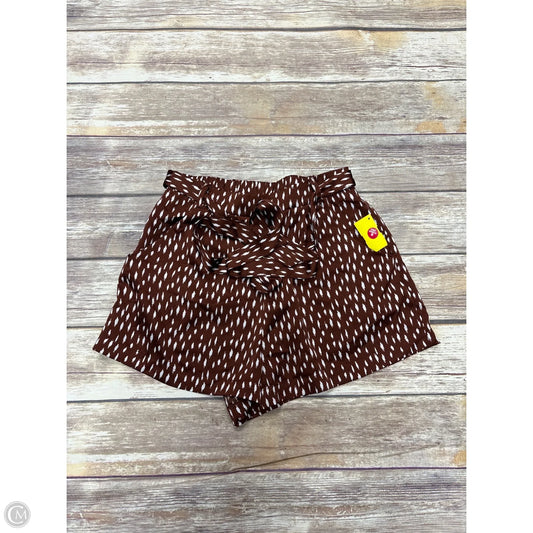 Shorts By Blue Rain In Brown & Cream, Size: S