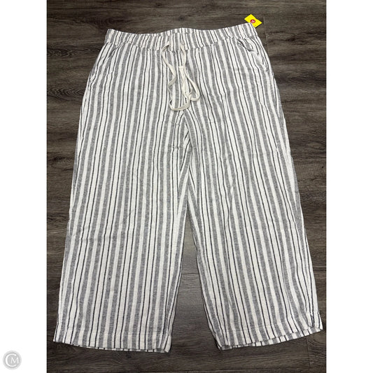 Pants Linen By Terra & Sky In Striped Pattern, Size: 2x