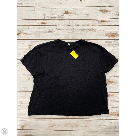Athletic Top Short Sleeve By Dsg Outerwear In Black, Size: L