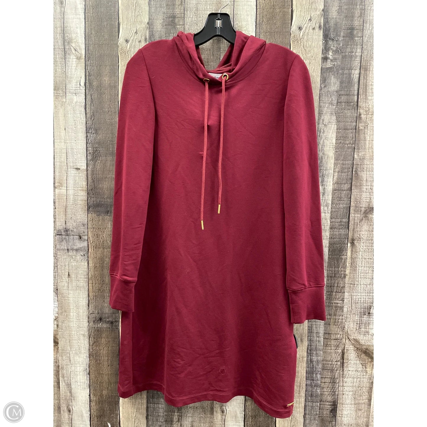 Dress Casual Short By Calvin Klein In Maroon, Size: S