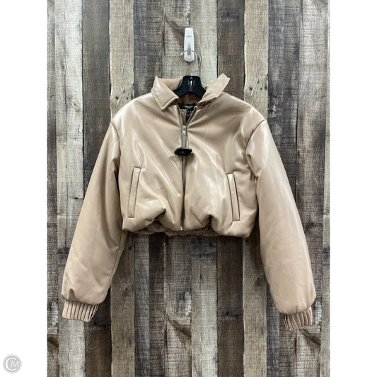 Jacket Puffer & Quilted By Forever 21 In Tan, Size: S