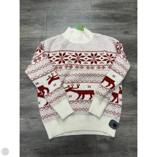 Sweater By Gilli In Red & White, Size: S