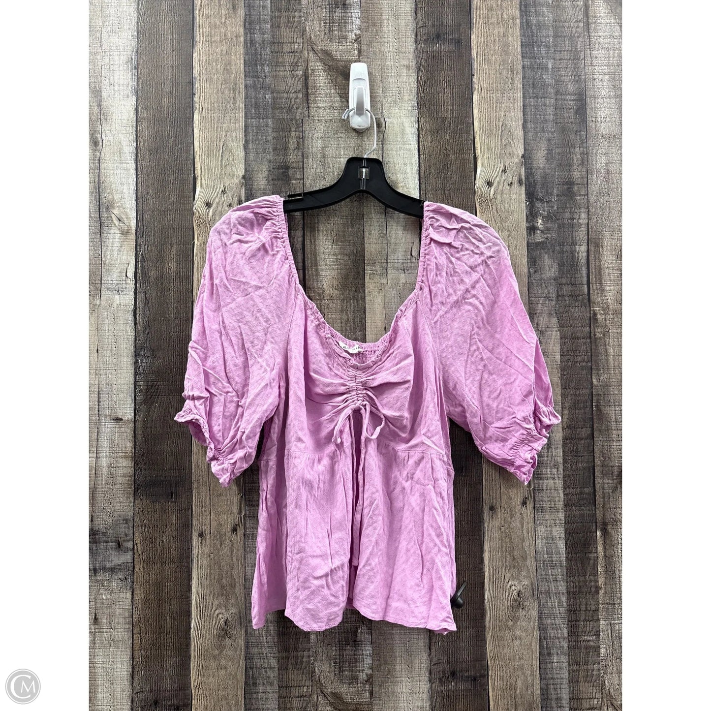 Top Short Sleeve By Cme In Purple, Size: Xl