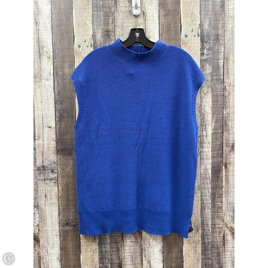 Sweater Short Sleeve By Talbots In Blue, Size: 2x
