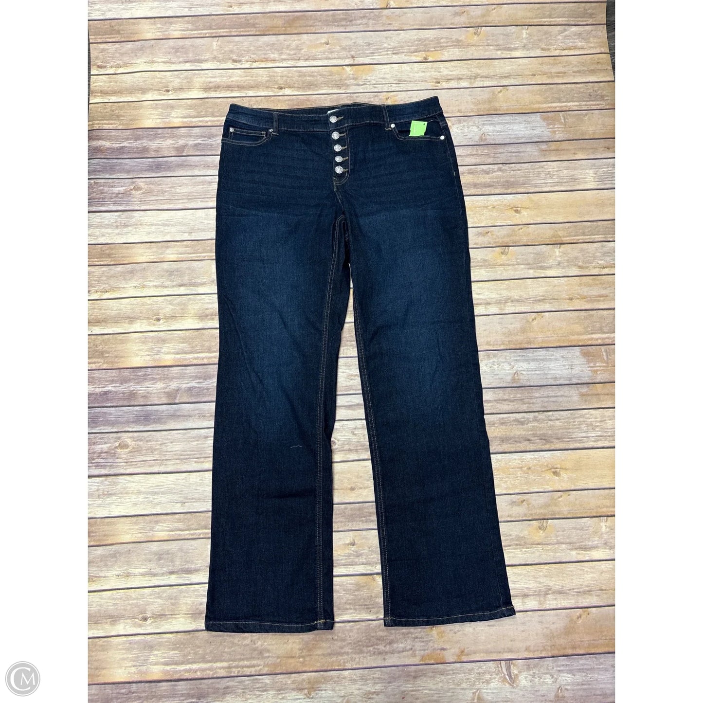 Jeans Boot Cut By Cato In Blue Denim, Size: 16