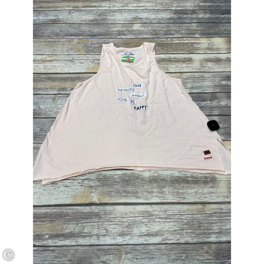 Top Sleeveless By Peace Love World In Peach, Size: S