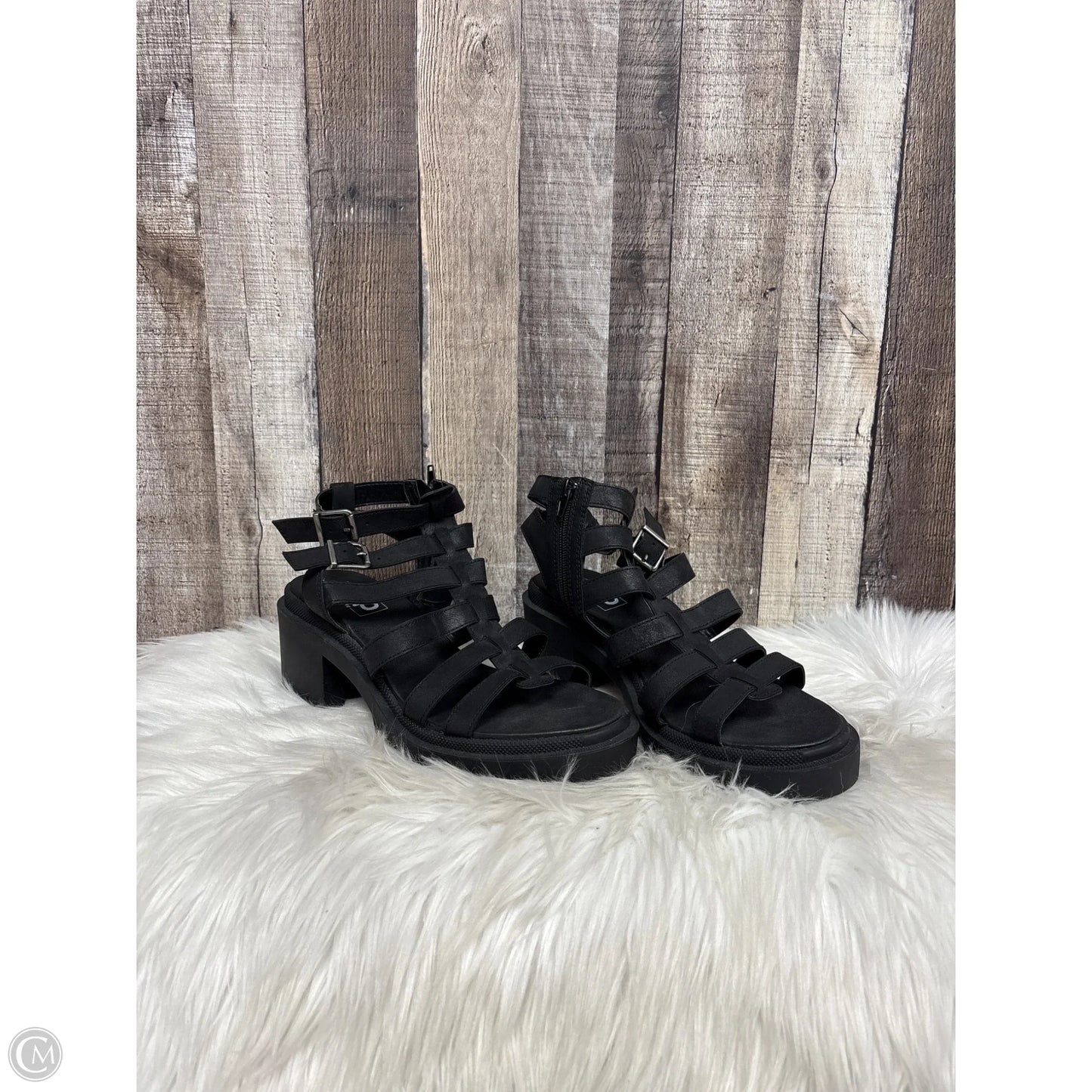 Sandals Heels Block By Cme In Black, Size: 10