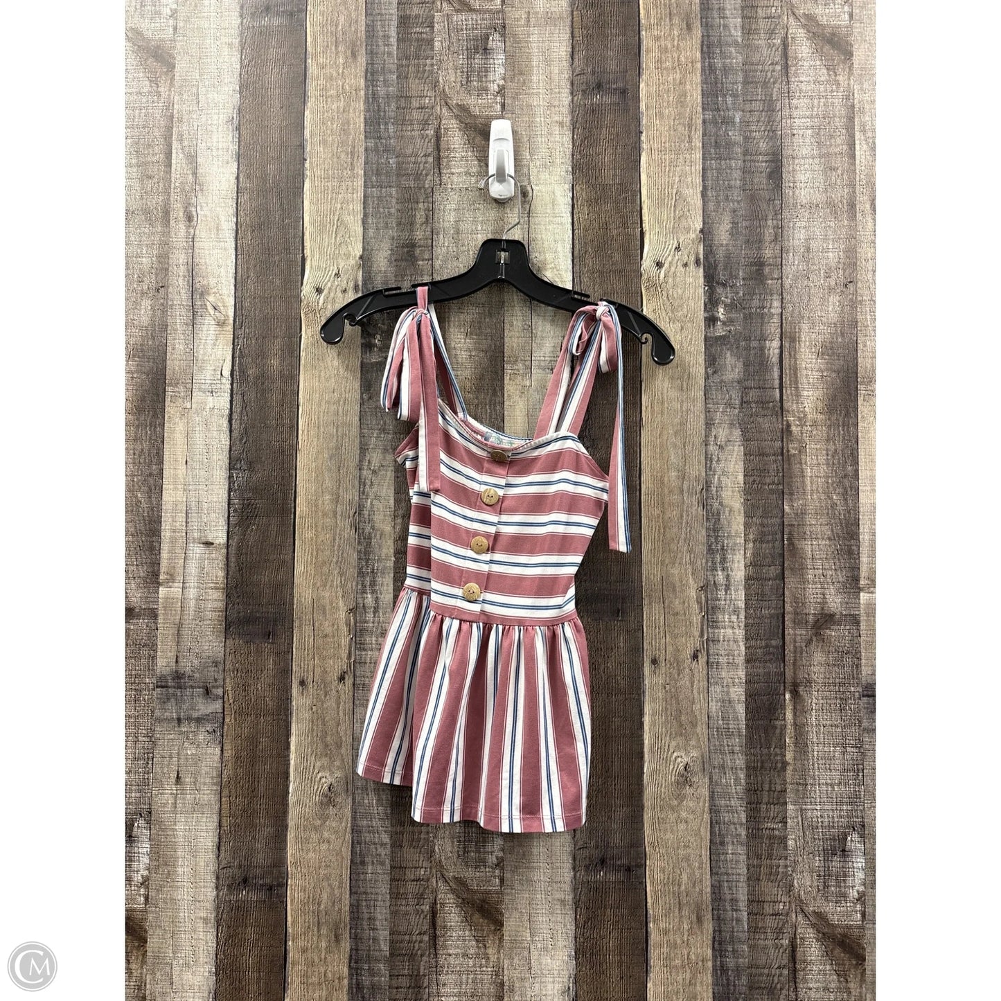 Top Sleeveless By Good Luck Gem In Striped Pattern, Size: Xs