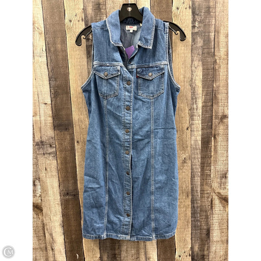 Dress Casual Short By Levis In Blue Denim, Size: M