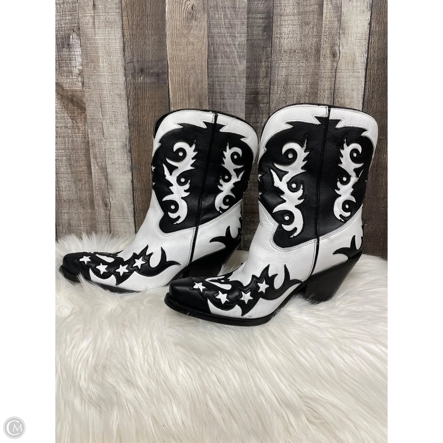 Boots Western By Dingo In Black & White, Size: 10