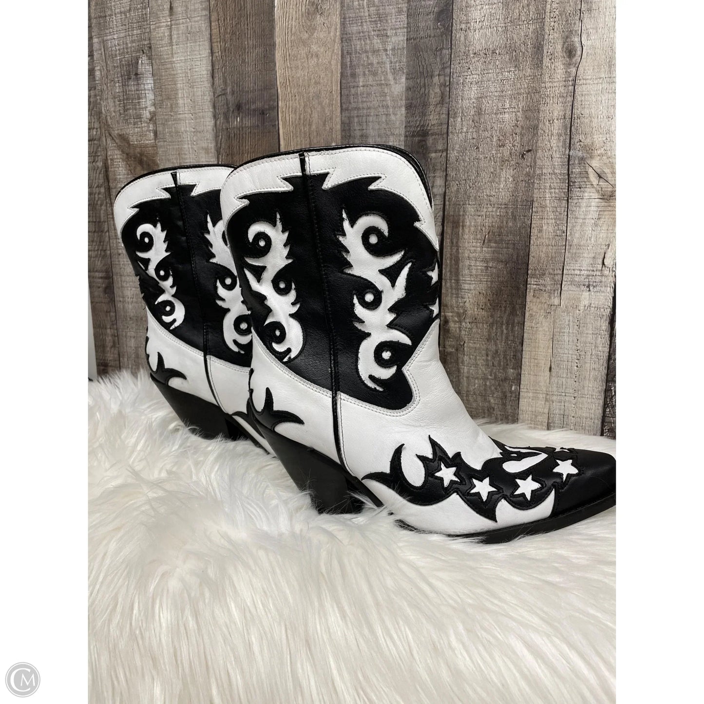 Boots Western By Dingo In Black & White, Size: 10