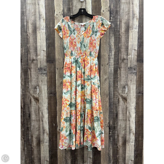 Dress Casual Maxi By By The River In Floral Print, Size: M