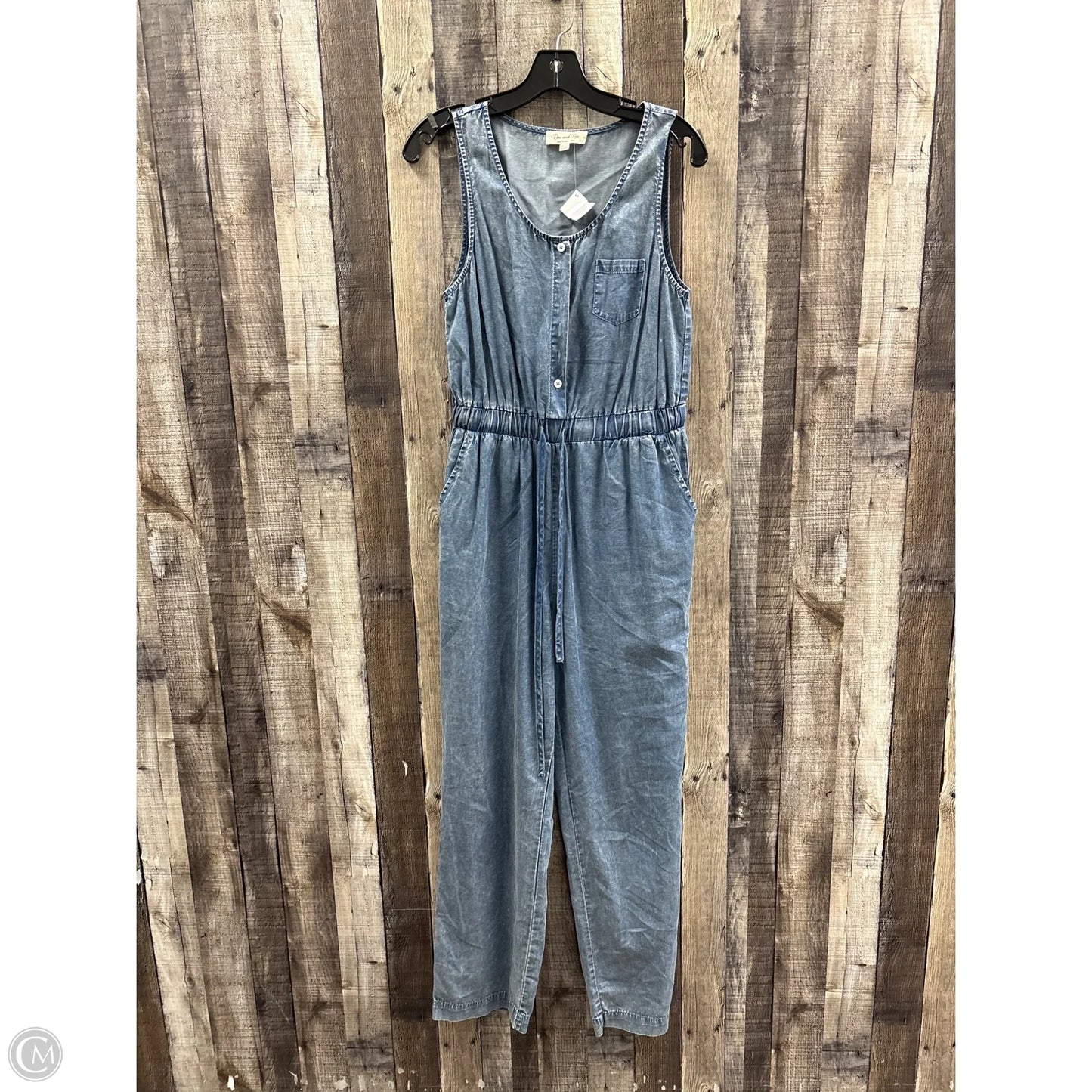 Jumpsuit By Doe & Rae In Blue Denim, Size: S